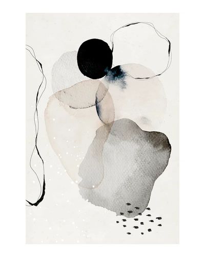 Abstract watercolor circles wall art.