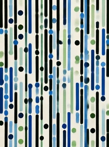 Blue Green Rain Abstract Poster. poster — abstract art