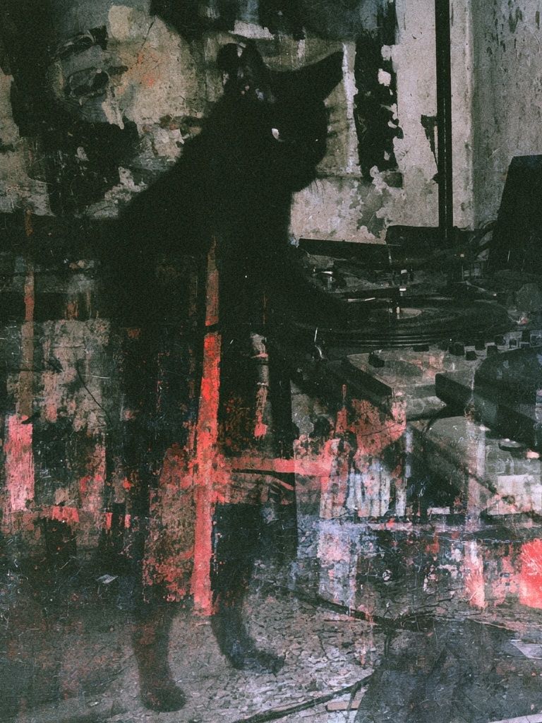 Industrial Glitch Abstract Print. poster — abstract art