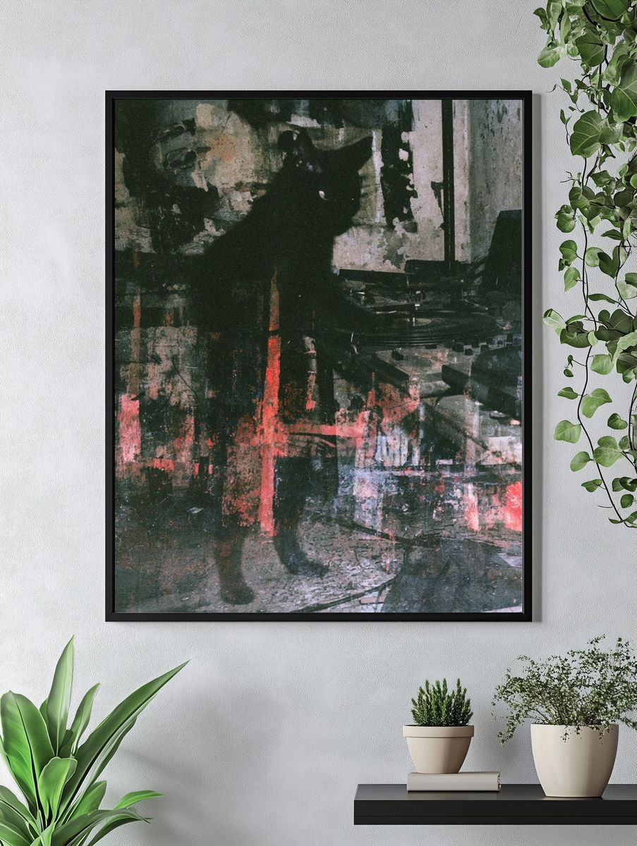 Industrial Glitch Abstract Print. — room view 4