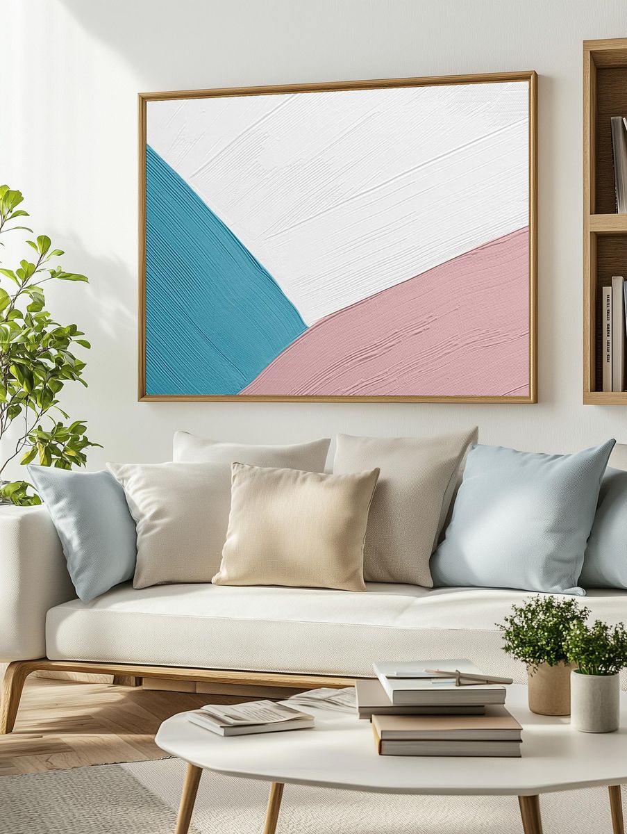 Colorful brush paint textured background. — room view 2