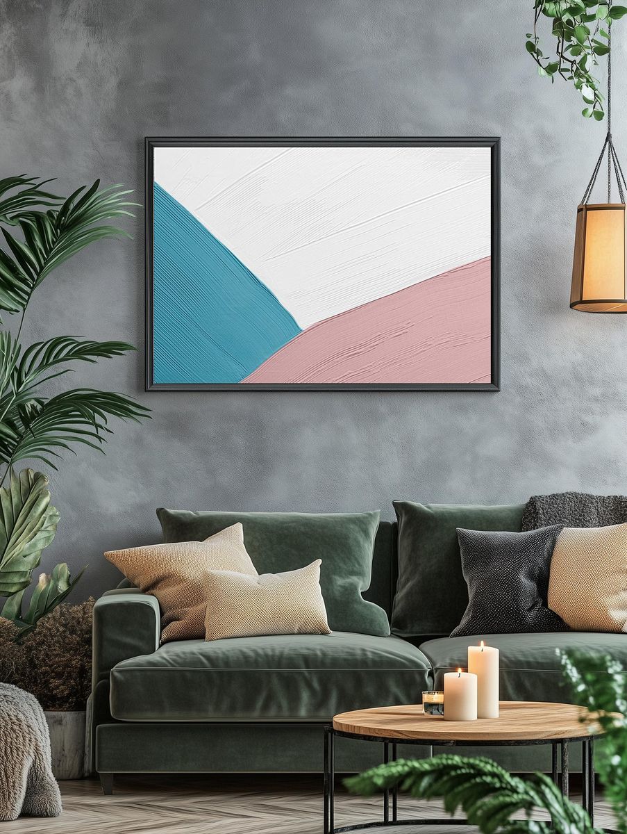 Colorful brush paint textured background. — room view 4