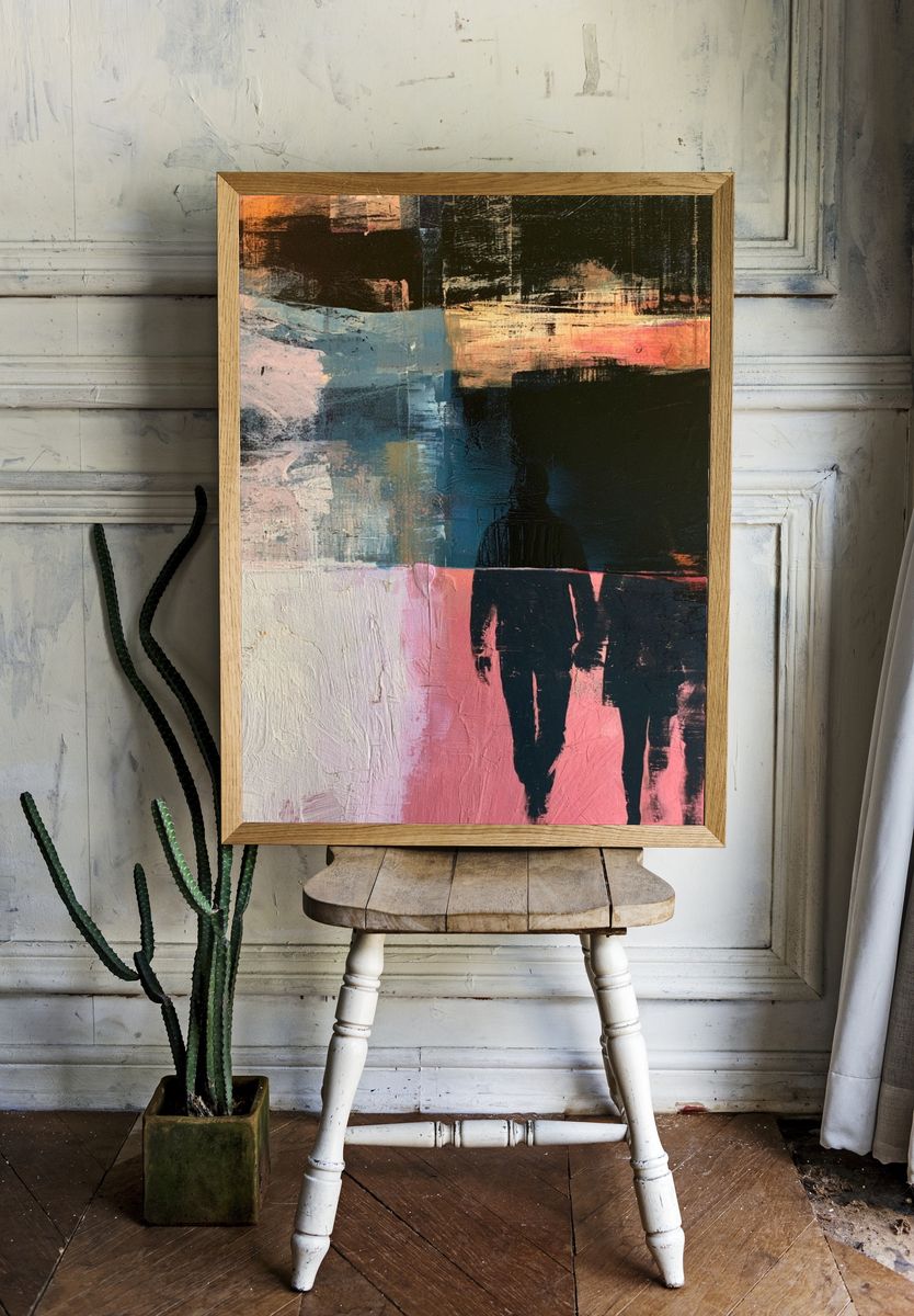 Abstract Brushstroke Poster. — room view 1