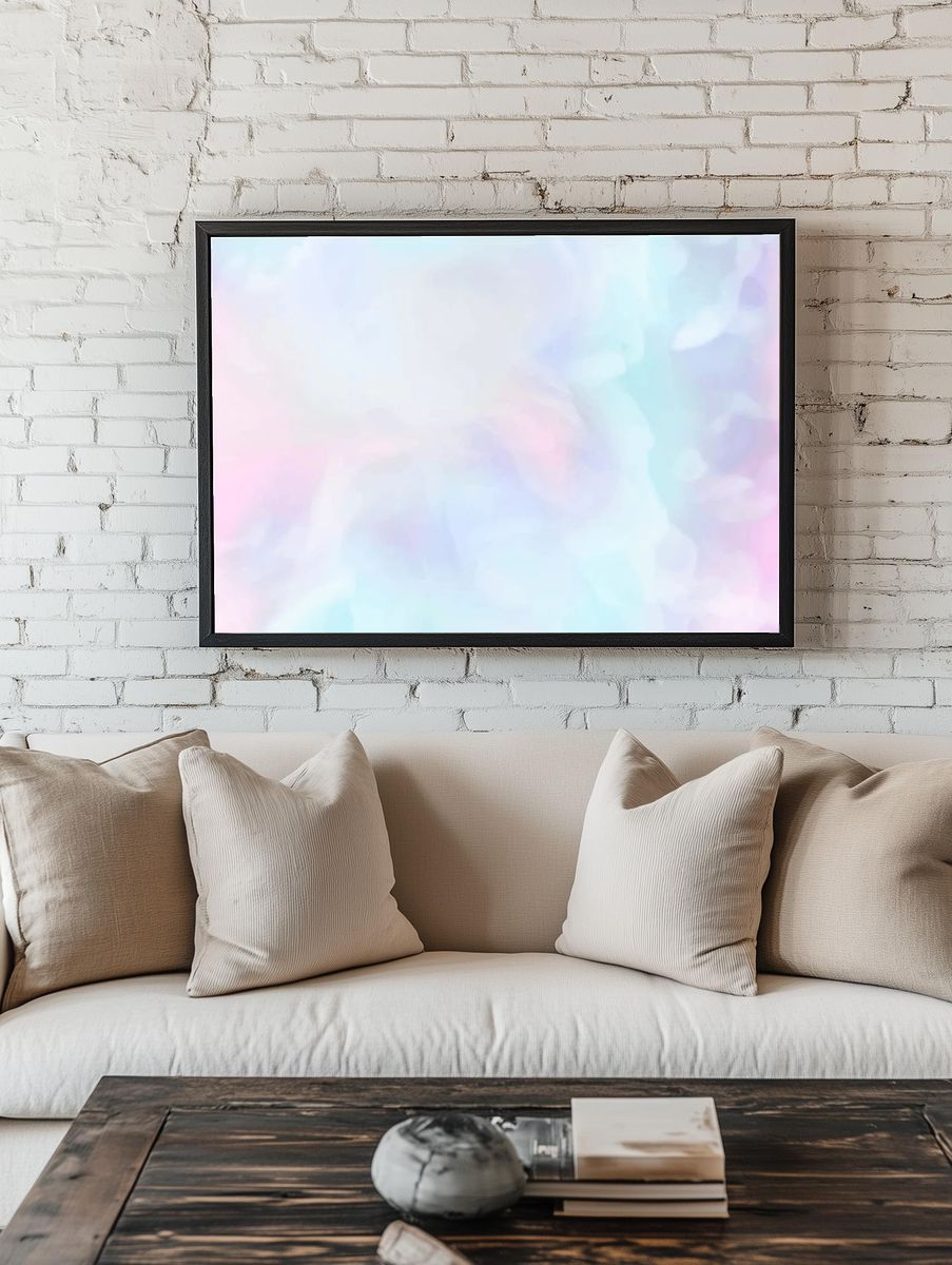 Vibrant blue watercolor painting background. — room view 1