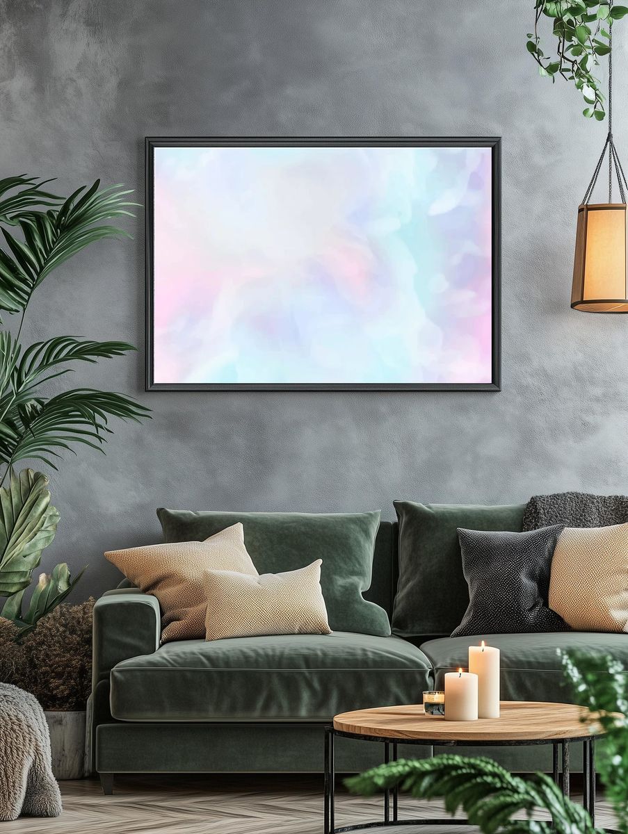 Vibrant blue watercolor painting background. — room view 4