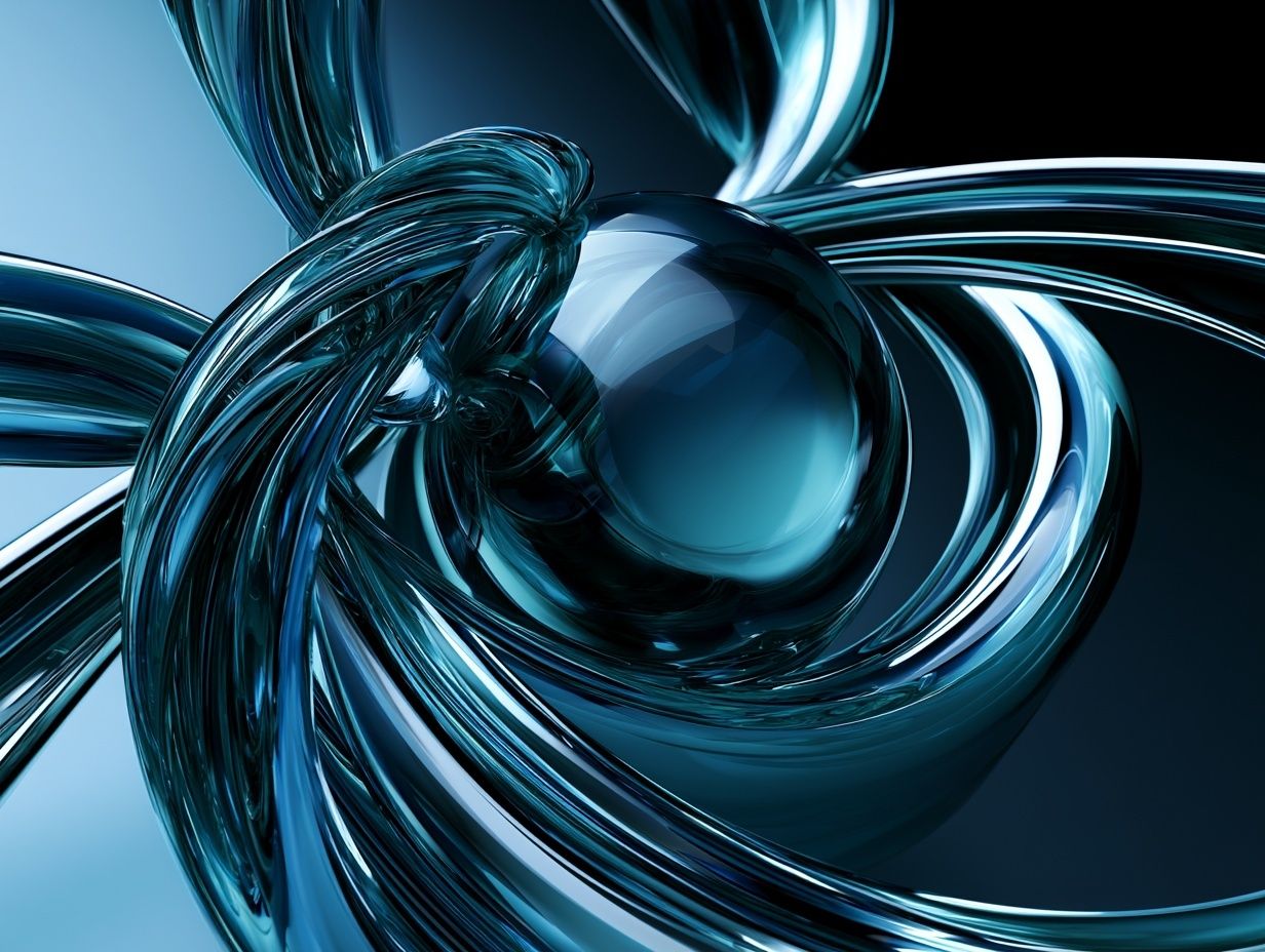Blue Glass Orb Abstract Poster. poster detail