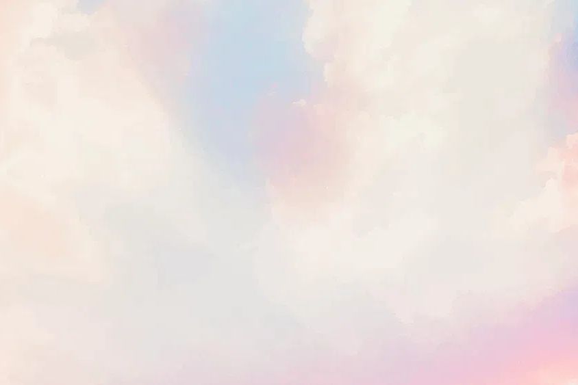 Pastel cloud computer wallpaper, cute. poster — abstract art