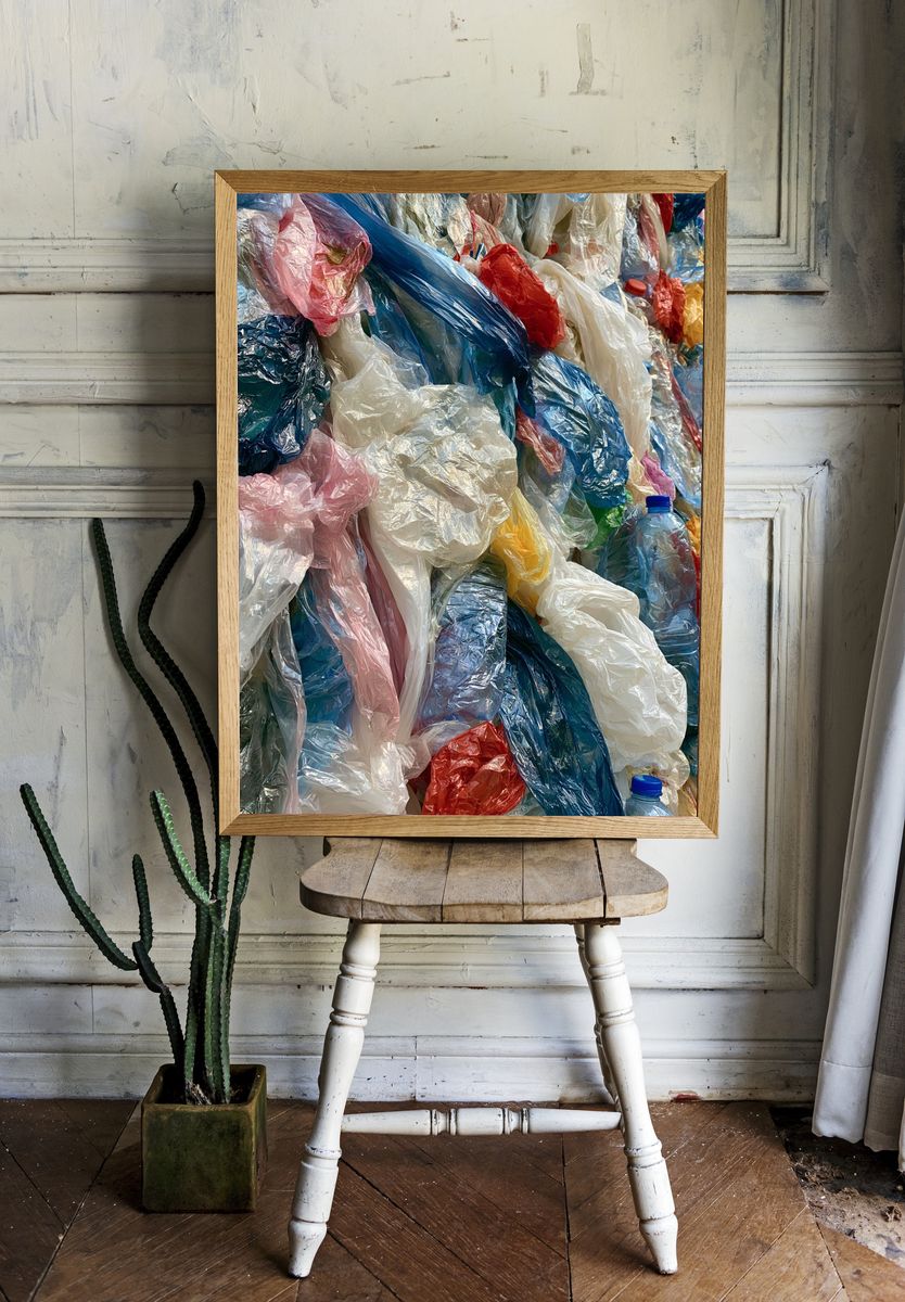 Plastic Texture Abstract Print. — room view 1
