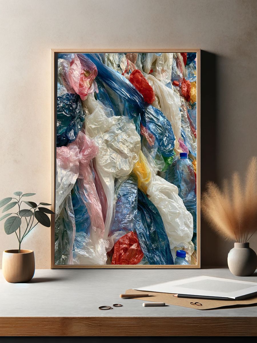 Plastic Texture Abstract Print. — room view 2