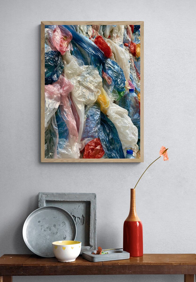 Plastic Texture Abstract Print. — room view 3