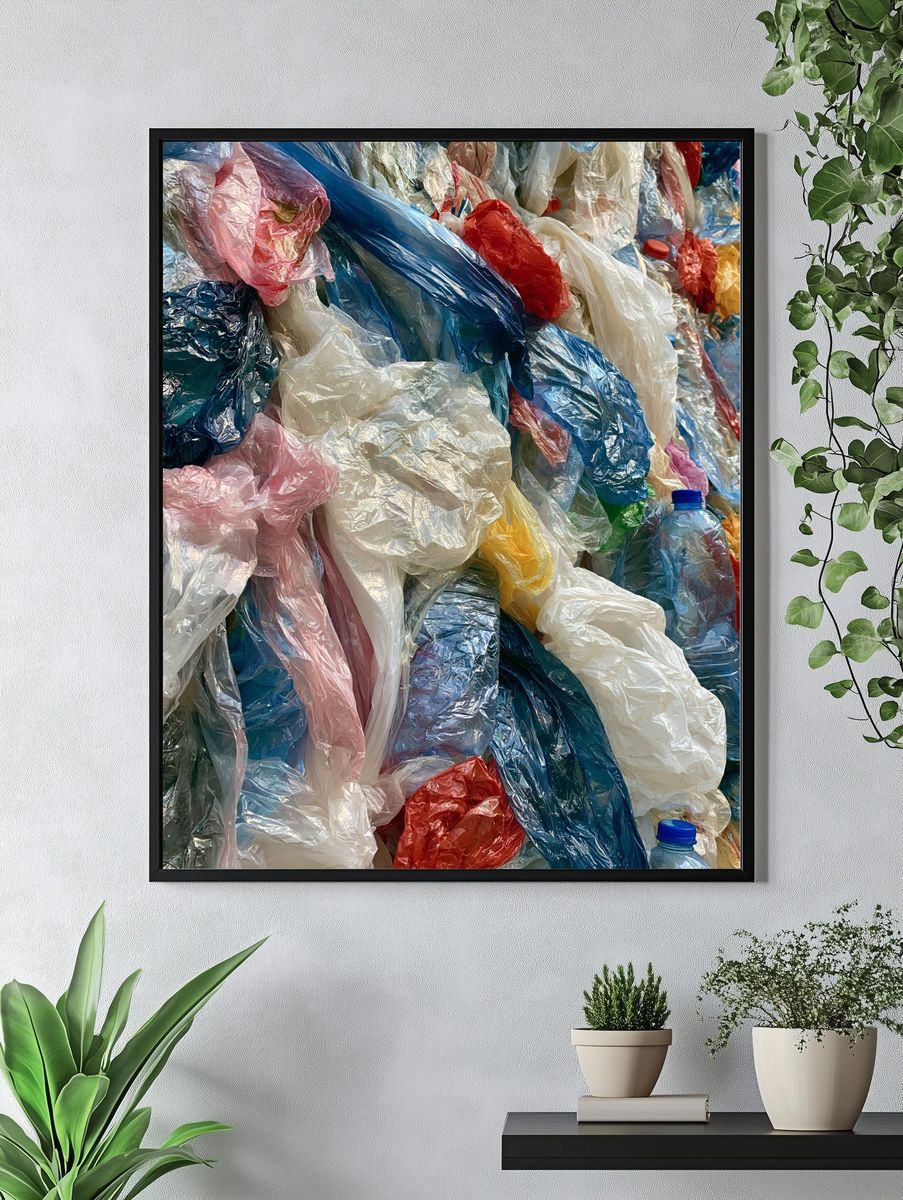 Plastic Texture Abstract Print. — room view 4