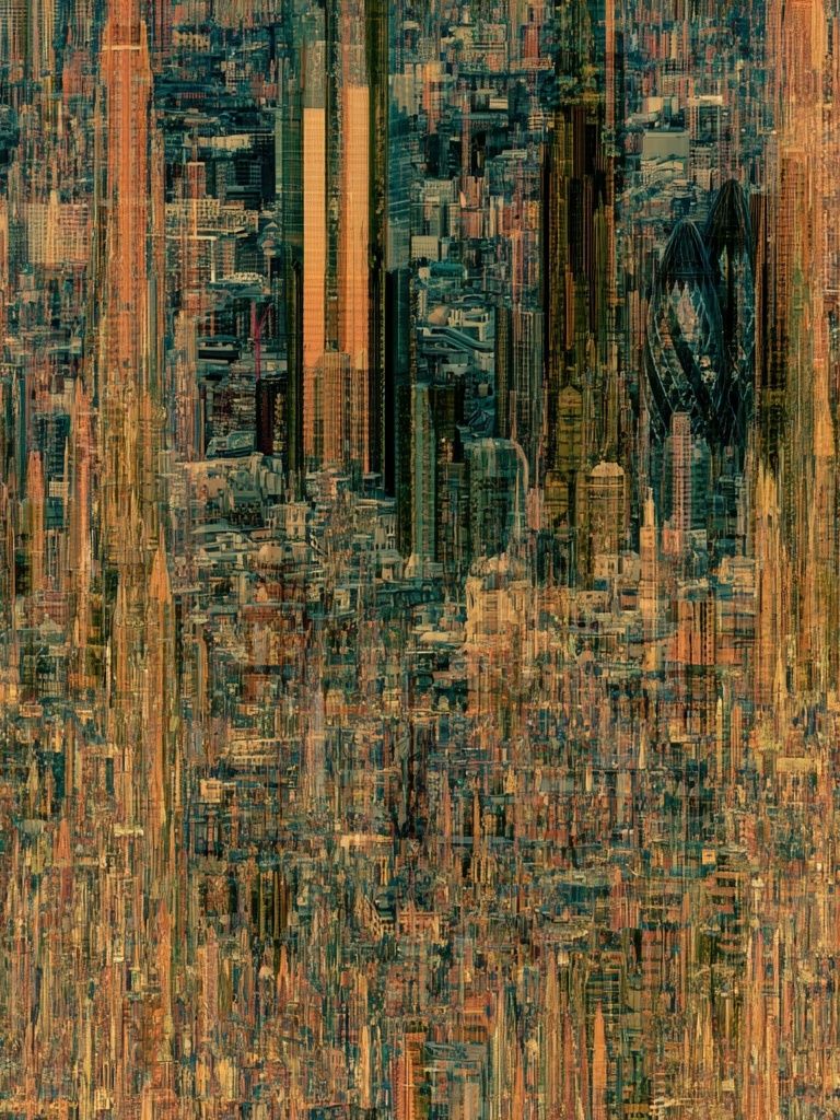 Urban Glitch Abstract Poster. poster — abstract art