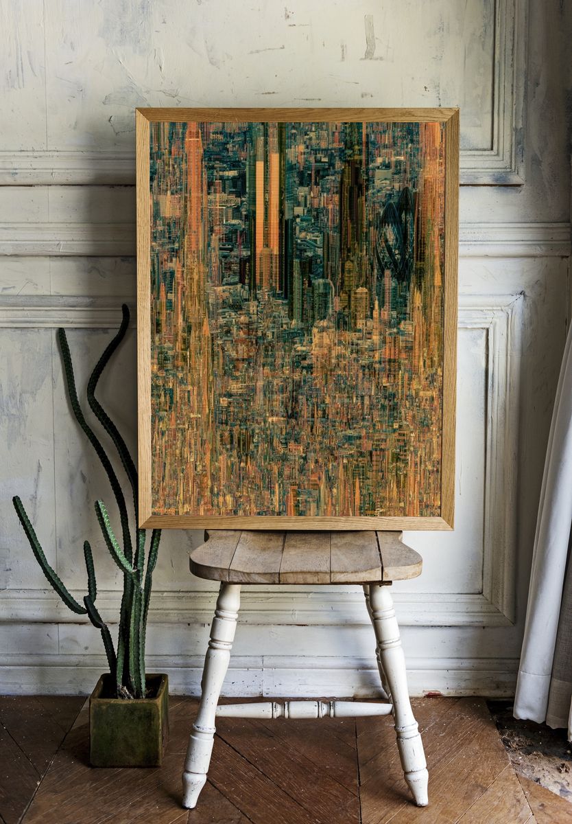 Urban Glitch Abstract Poster. room preview