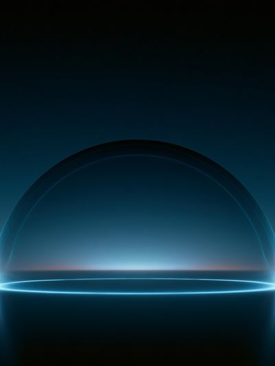 Neon Horizon Abstract Poster.