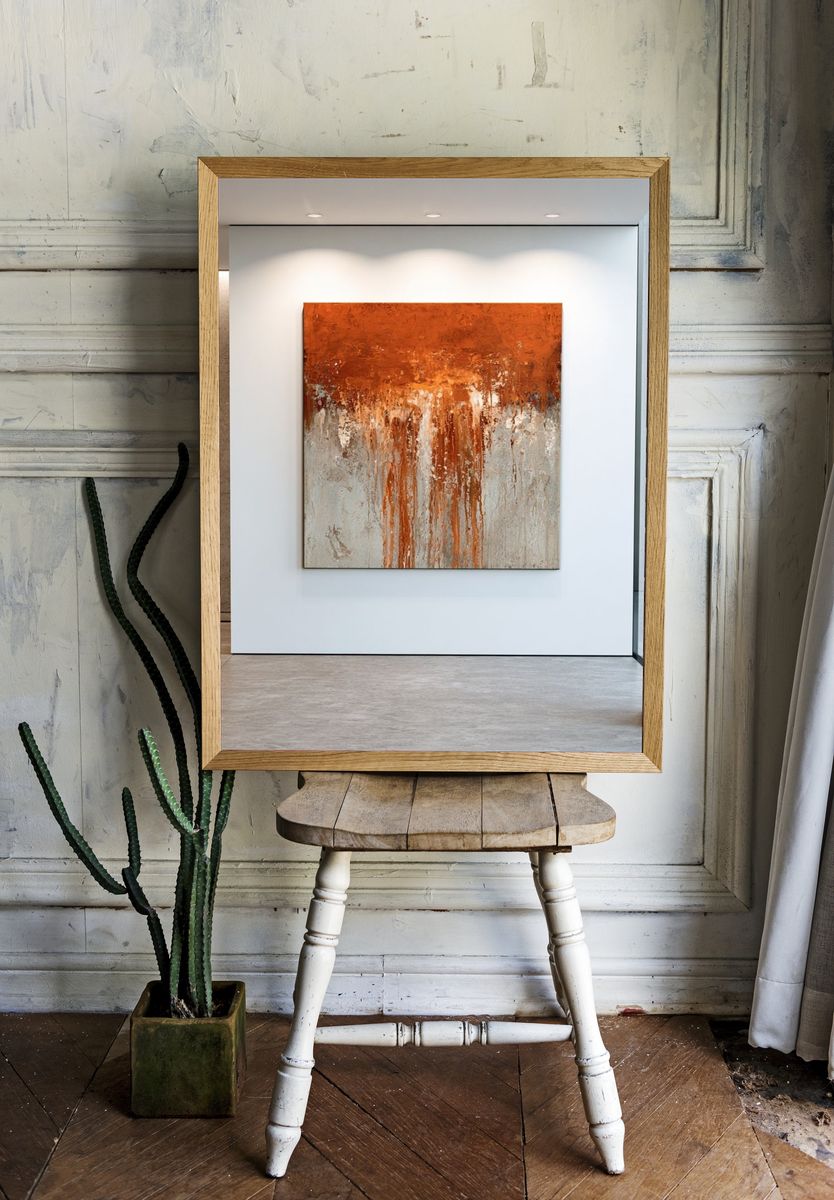 Rust Orange Abstract Poster. room preview