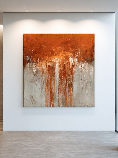 Rust Orange Abstract Poster. poster