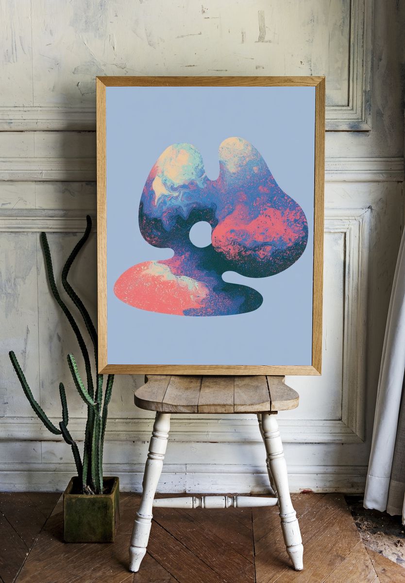 Pastel Fluid Abstract Poster. room preview