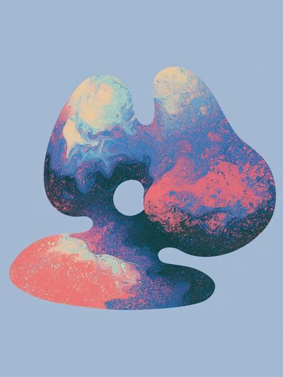Pastel Fluid Abstract Poster.