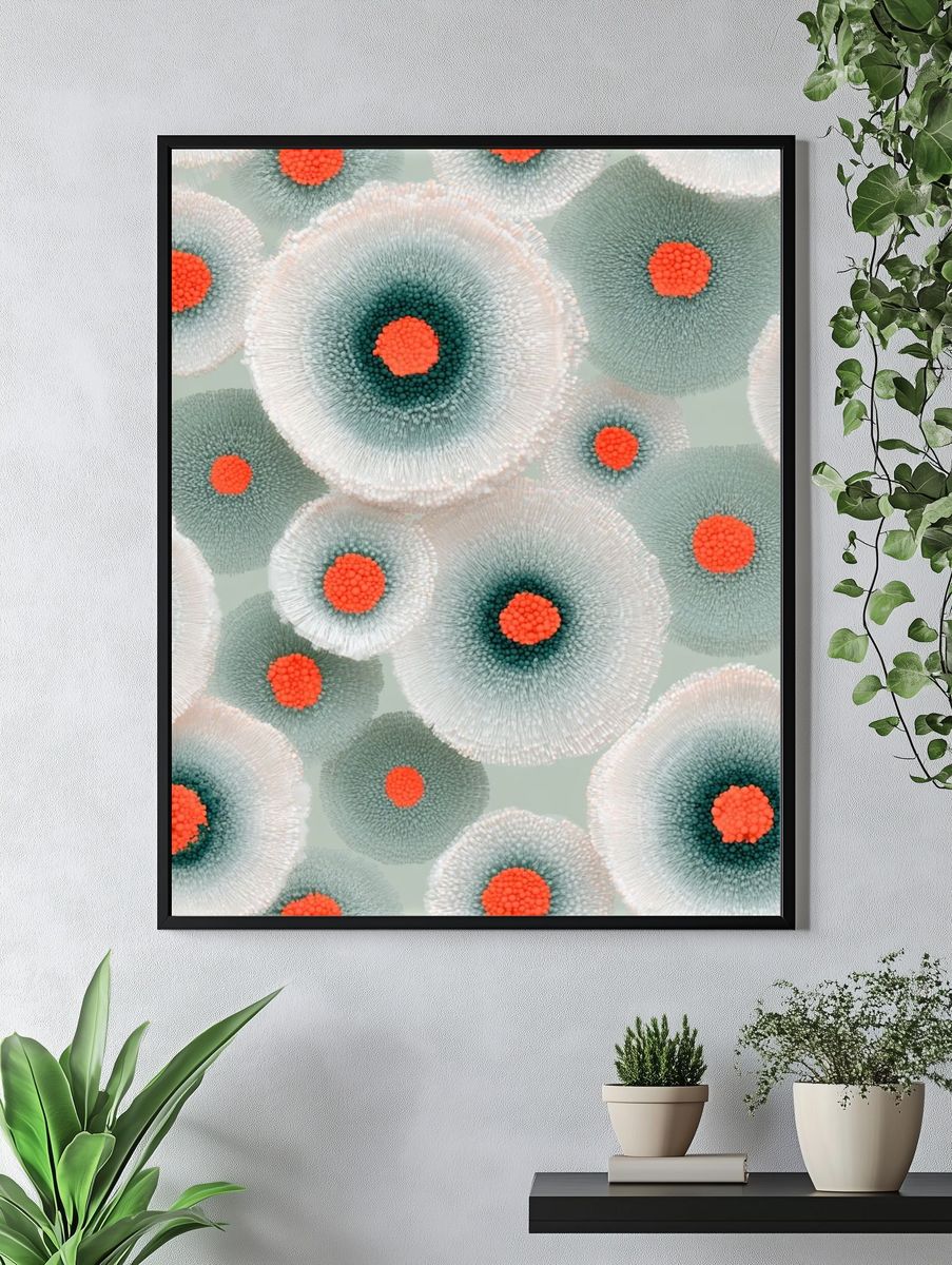 Abstract Floral Burst Print. — room view 4
