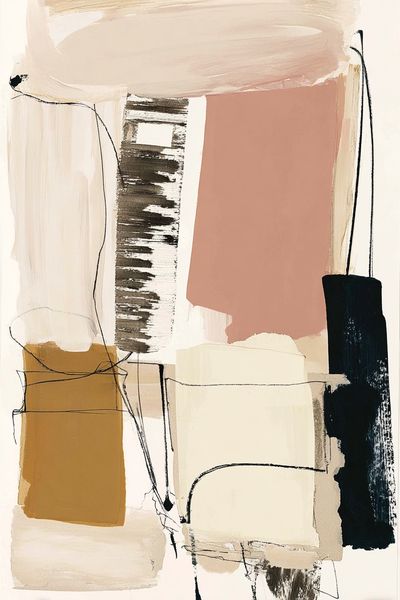 Neutral Abstract Blocks Poster.