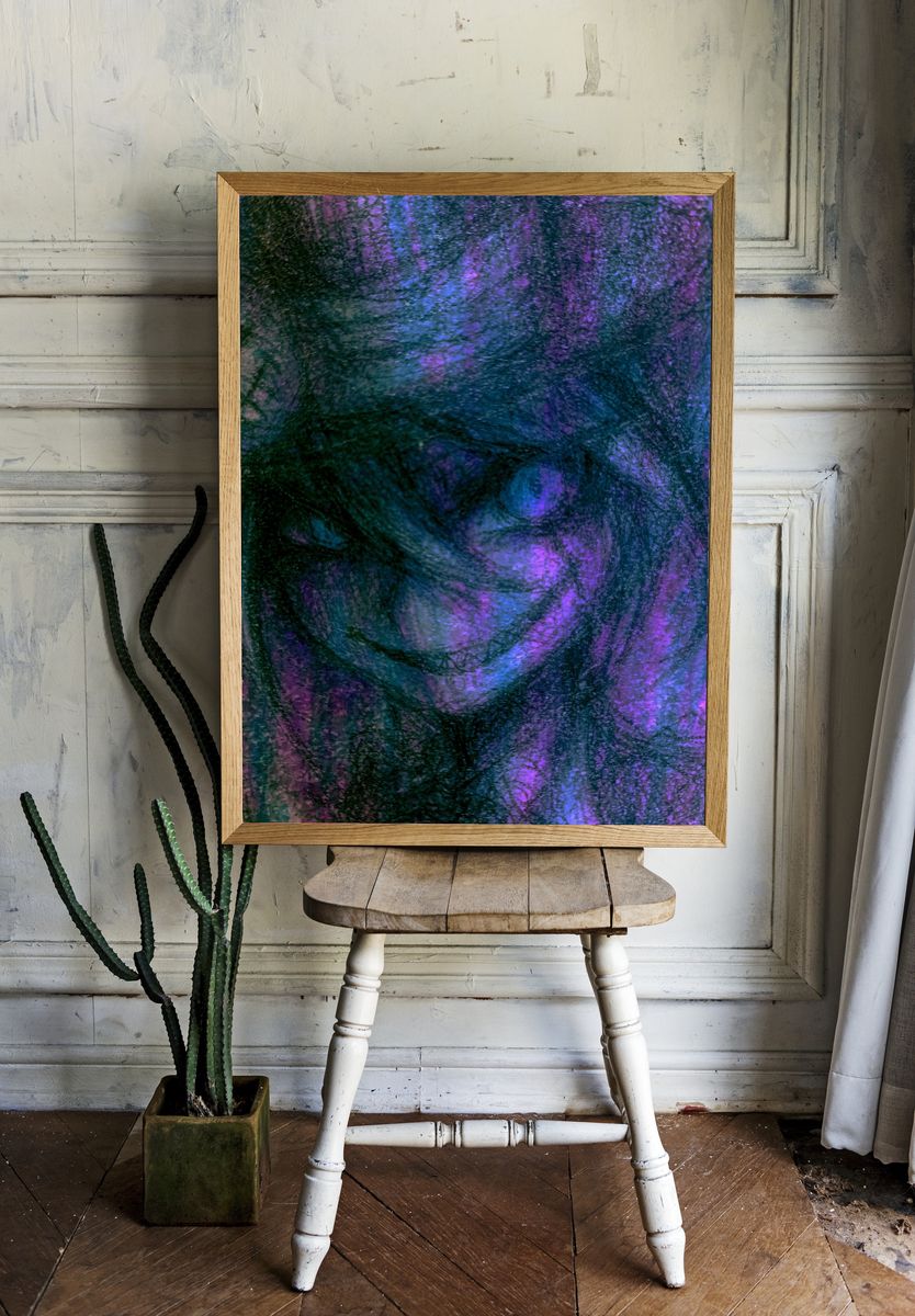 Nebula Swirl Abstract Poster. room preview