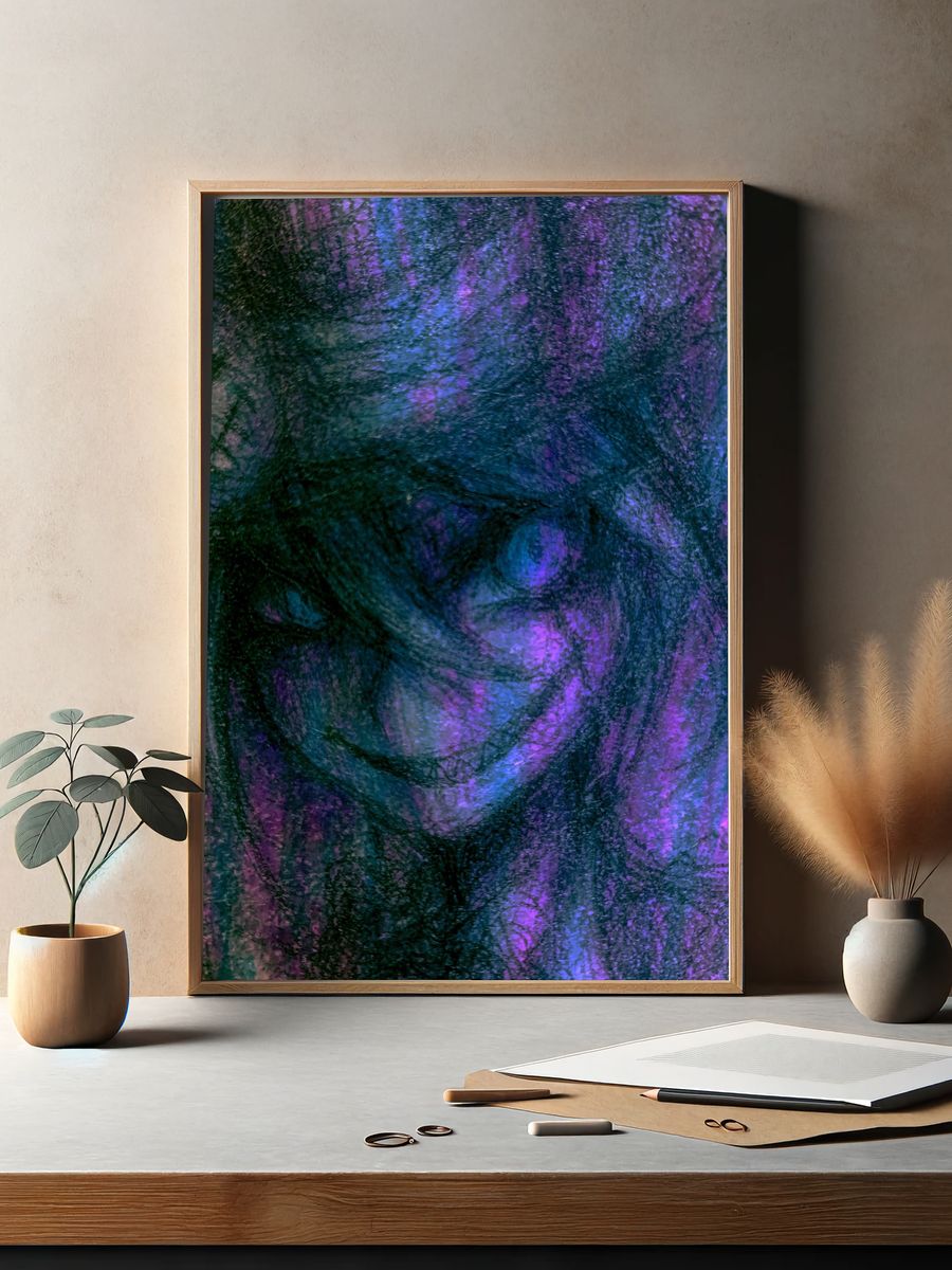 Nebula Swirl Abstract Poster. — room view 2