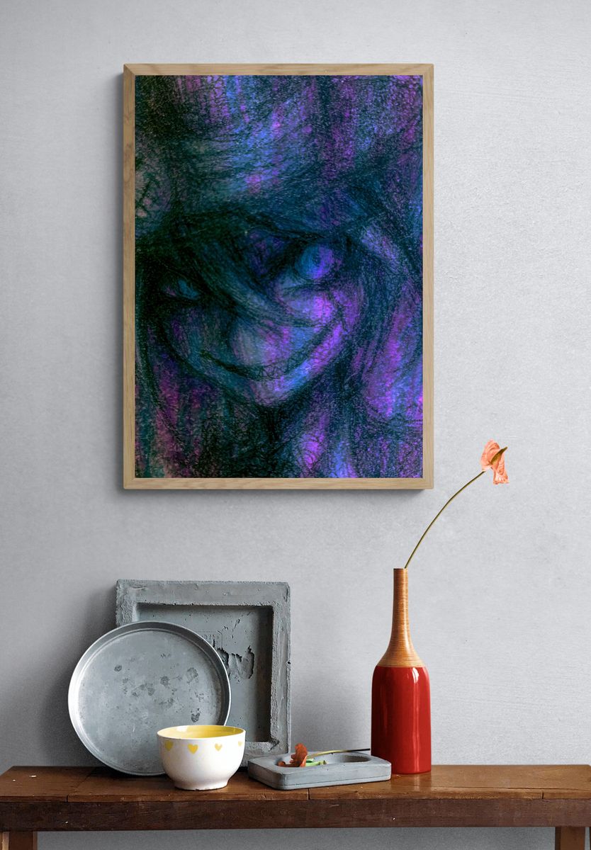 Nebula Swirl Abstract Poster. — room view 3