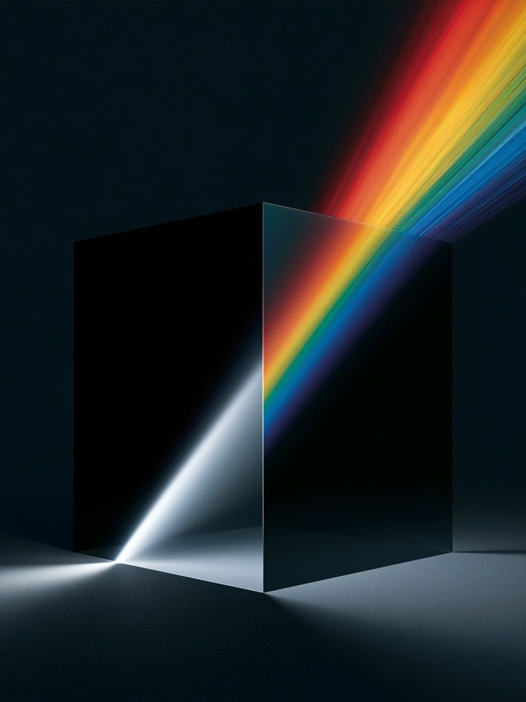 Prismatic Light Beam Abstract Poster. poster — abstract art