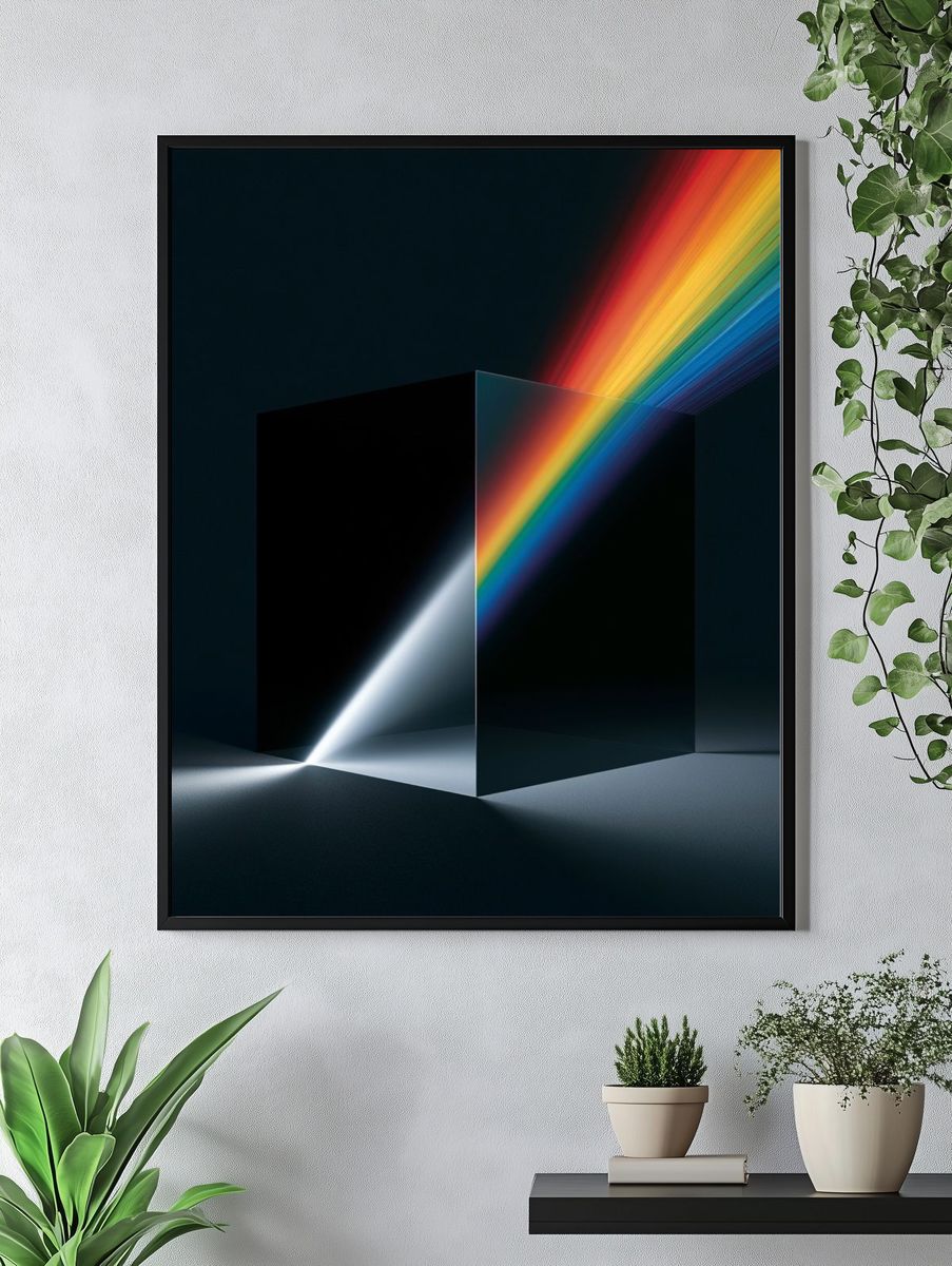 Prismatic Light Beam Abstract Poster. — room view 4