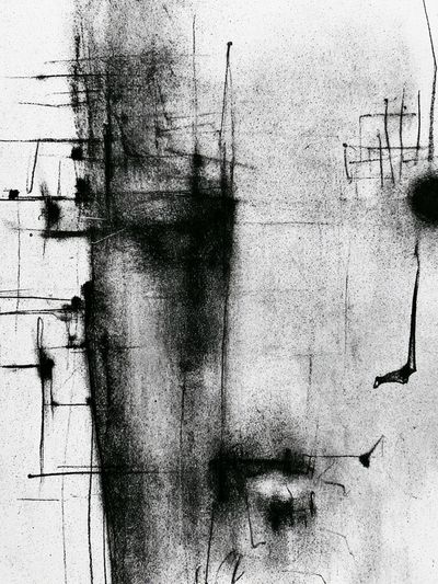 Monochrome Ink Abstract Poster.