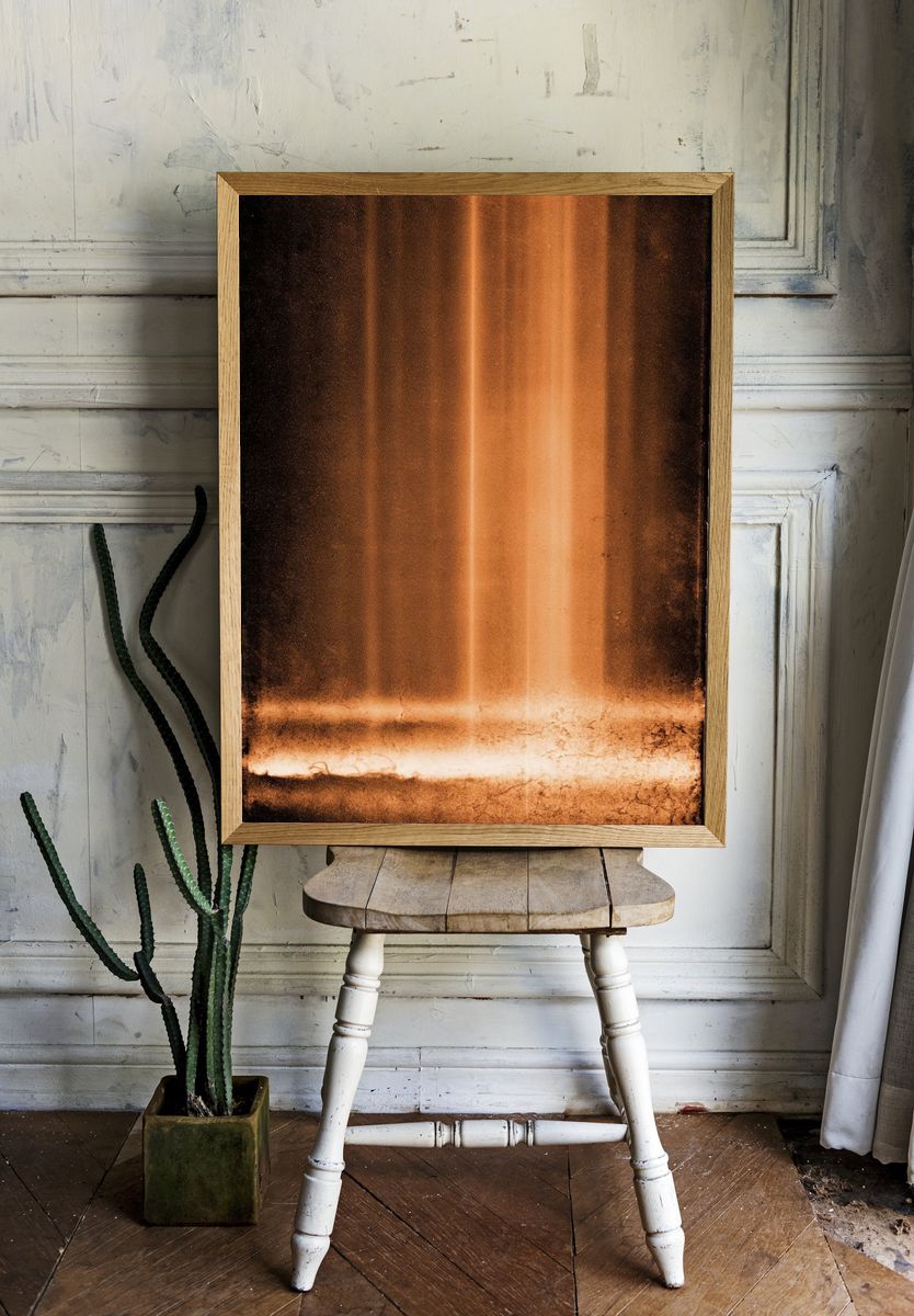 Copper Light Abstract Poster. room preview