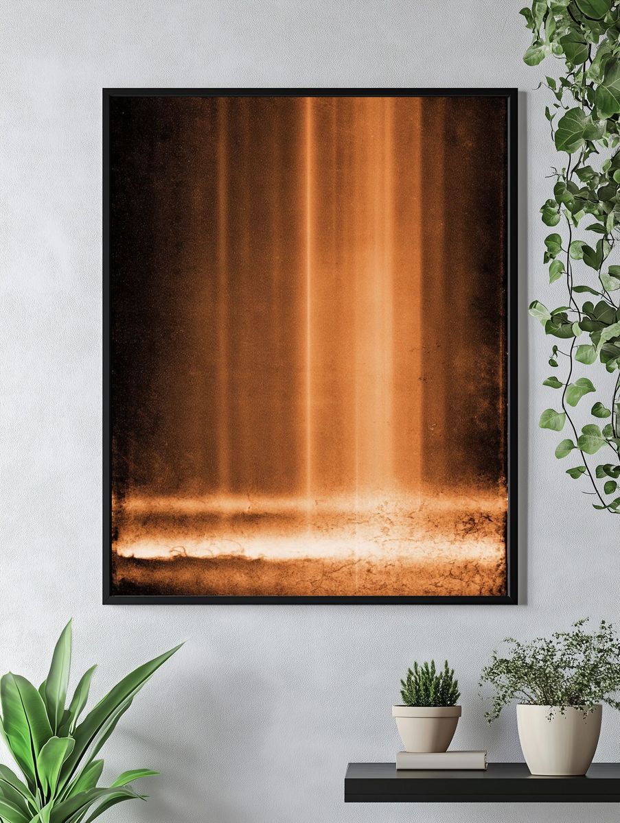 Copper Light Abstract Poster. — room view 4