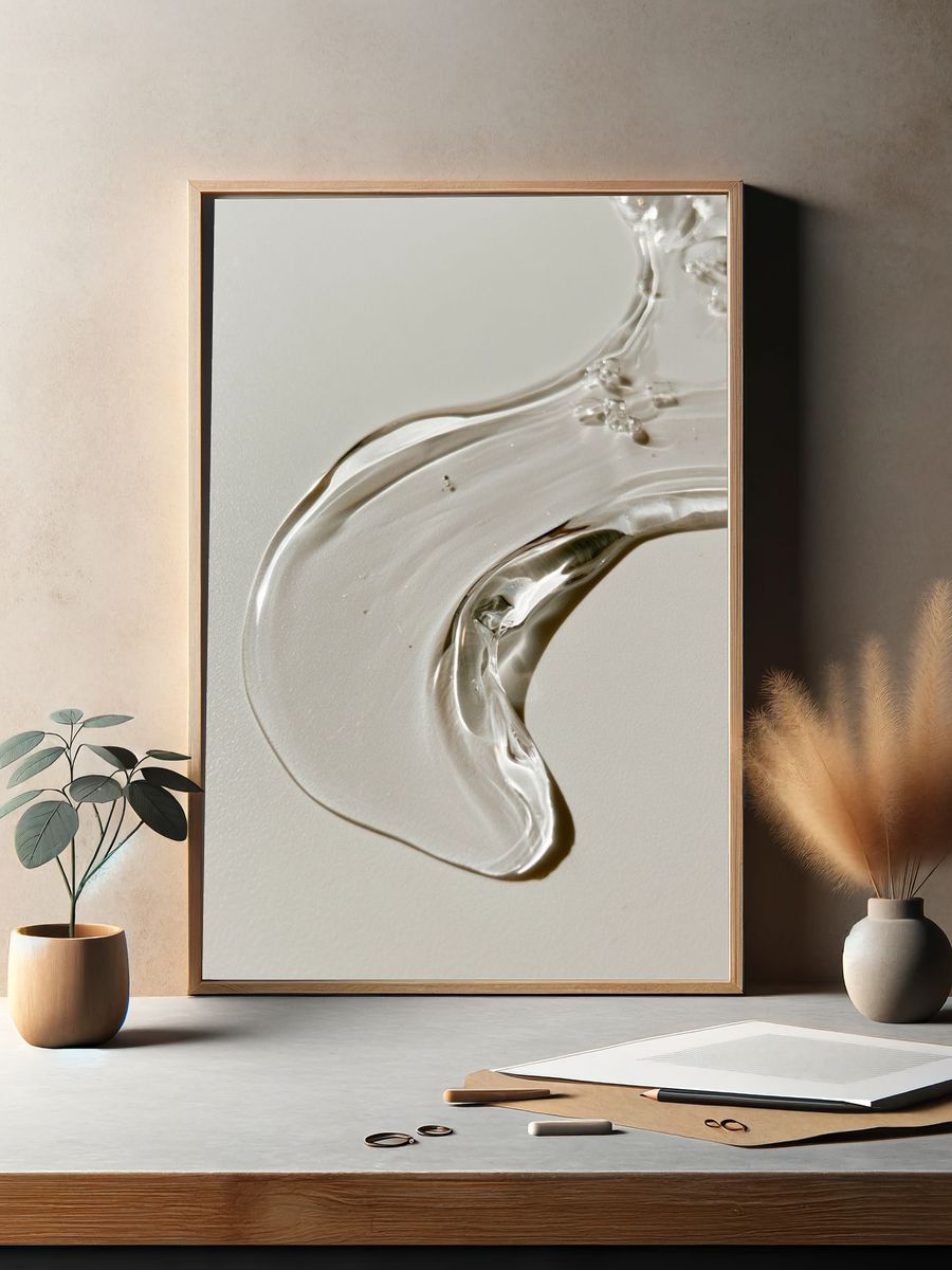 Glass Fluid Abstract Poster. — room view 2