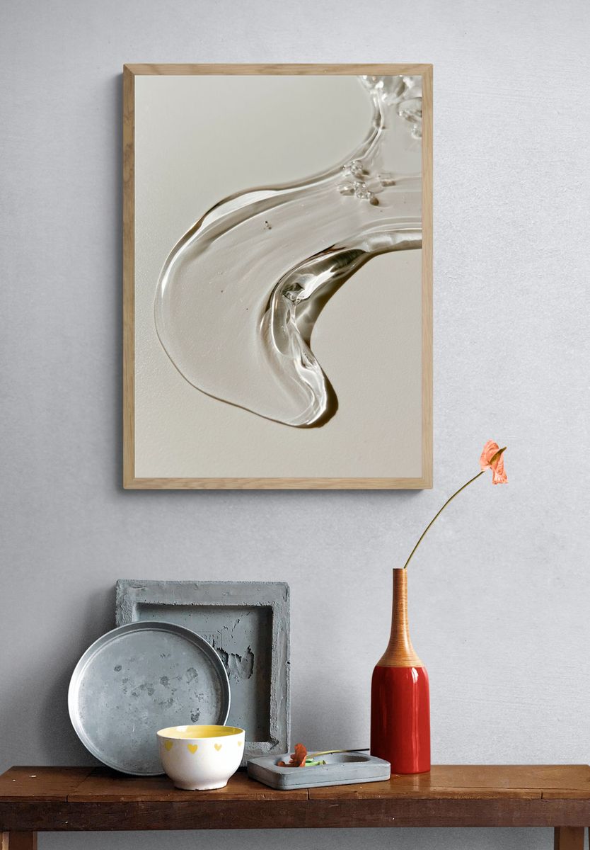 Glass Fluid Abstract Poster. — room view 3