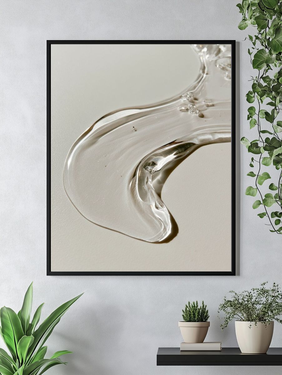 Glass Fluid Abstract Poster. — room view 4