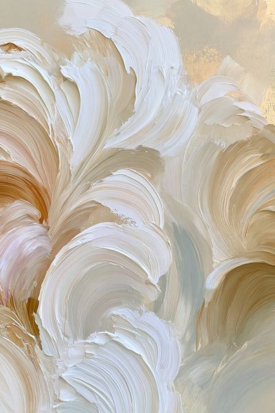 Neutral Impasto Abstract Poster. poster