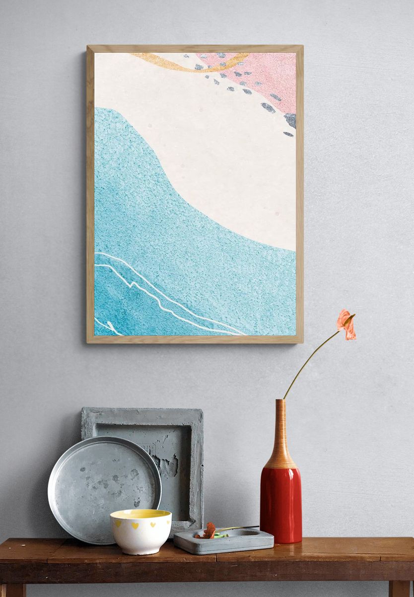 Pastel contemporary Memphis textured mobile. — room view 3