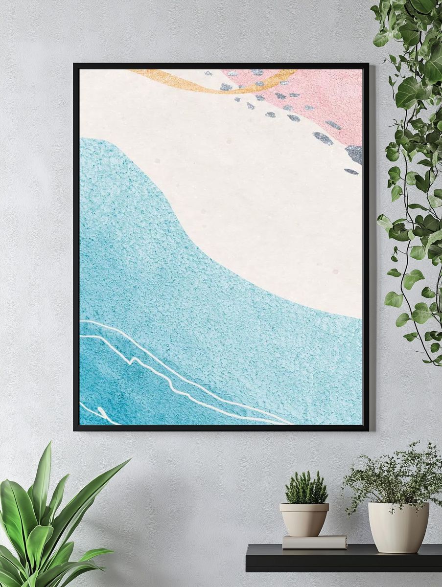Pastel contemporary Memphis textured mobile. — room view 4
