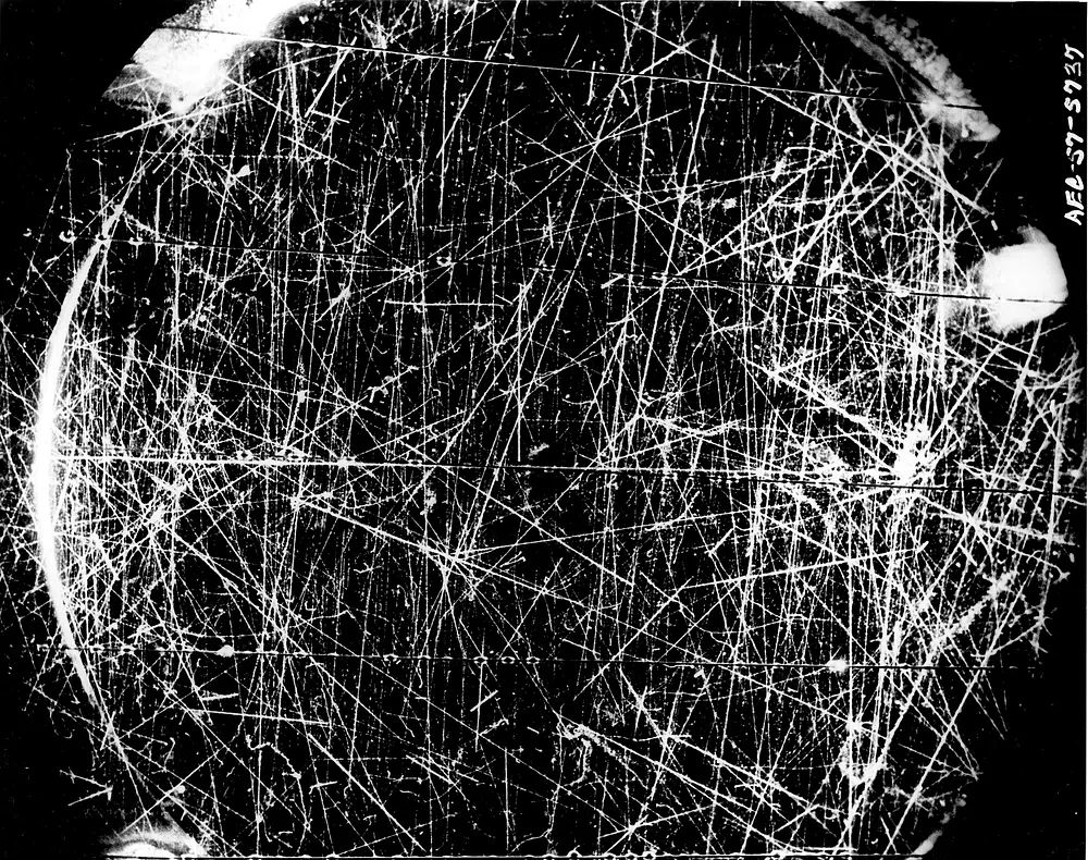 Billion-volt atomic particles Brookhaven Cosmotron. poster — abstract art