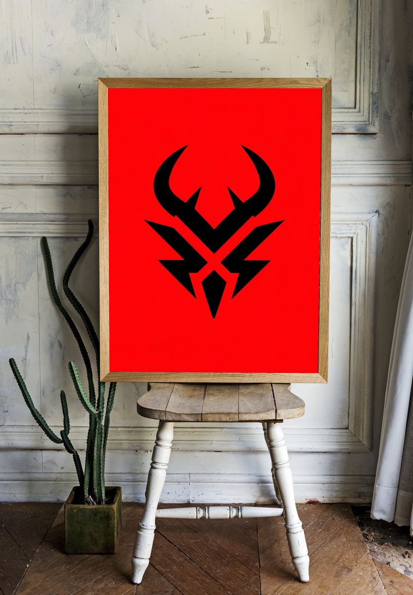 Bold Abstract Symbol Poster. — room view 1