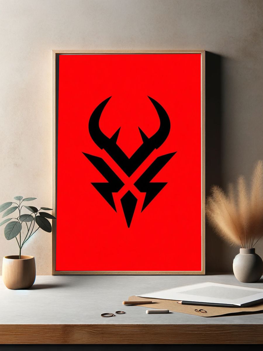 Bold Abstract Symbol Poster. — room view 2