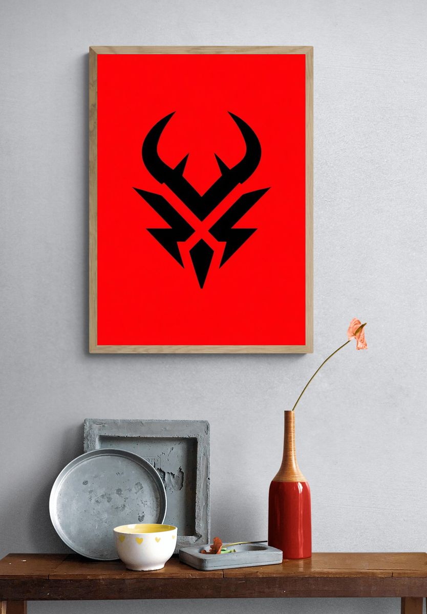 Bold Abstract Symbol Poster. — room view 3