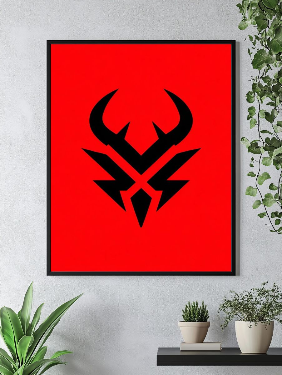 Bold Abstract Symbol Poster. — room view 4