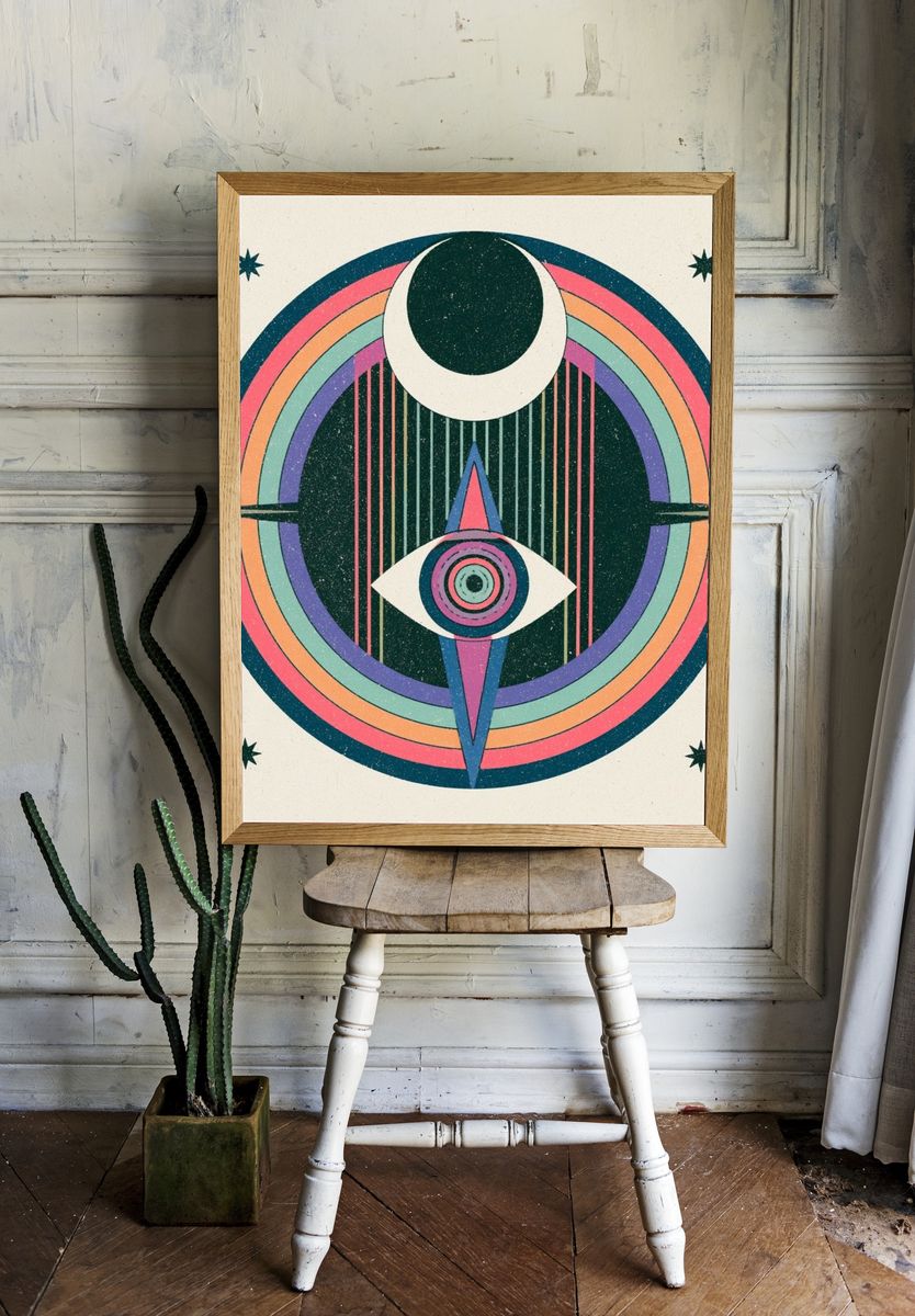 Cosmic Eye Geometric Poster. room preview