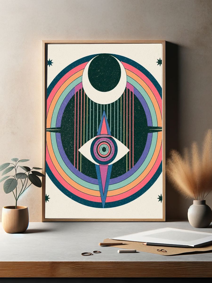 Cosmic Eye Geometric Poster. — room view 2