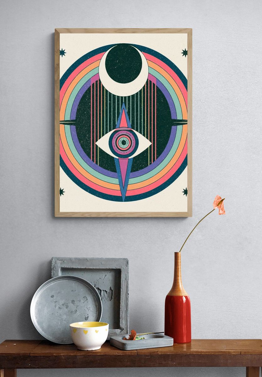Cosmic Eye Geometric Poster. — room view 3