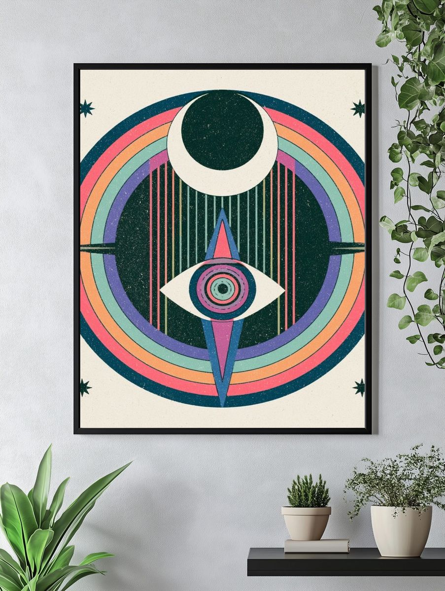 Cosmic Eye Geometric Poster. — room view 4