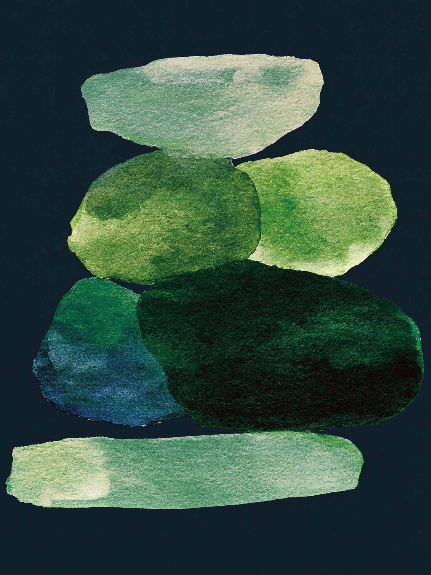 Emerald Stone Stack Abstract Poster. poster — abstract art