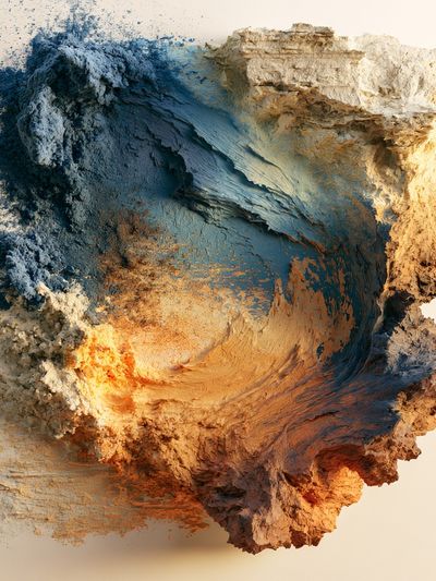 Textured Earth Tones Abstract Poster.