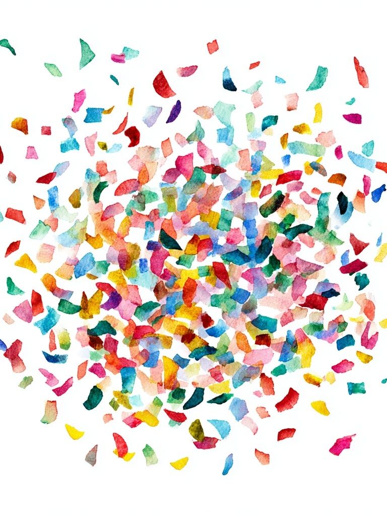 Colorful Confetti Abstract Poster. poster — abstract art